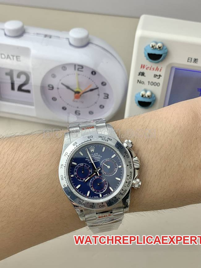 QF factory top-tier watch DaytonaRolexblue dial4131 mechanical wear live photos