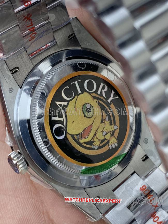watch QF factory Rolex Day-Date silver gray plate 2836movement40mmcaseback live photo