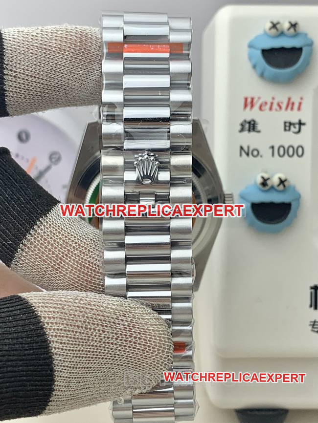 collectible watch QF factory Rolex Day-Date ice blue dial Middle East time scale 40mmbraceletlive photos