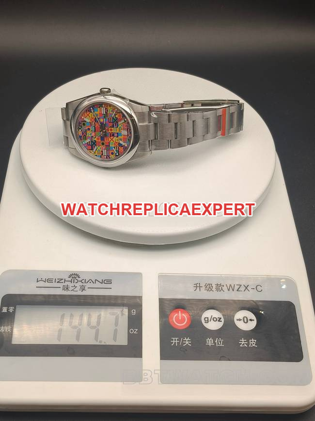 collectible watch oyster perpetual color dial 36 mm 126000 weight live photos