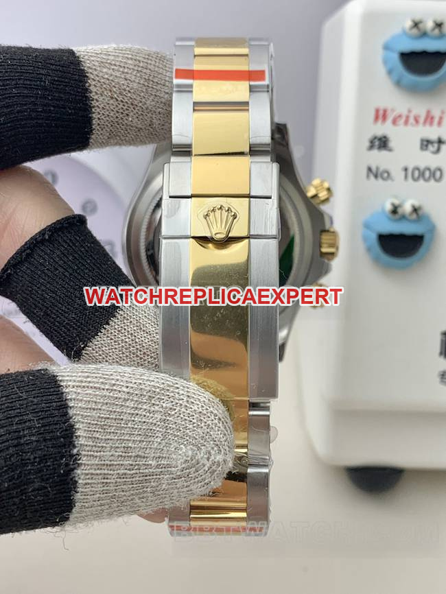QF factory watch DaytonaRolexblack dial4131 mechanical gold braceletbraceletlive photos
