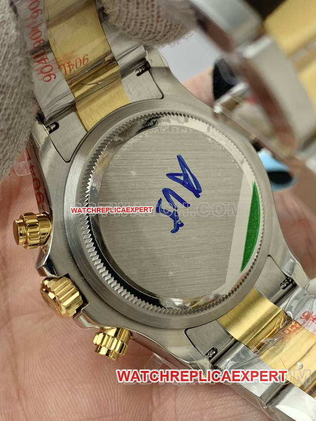 QF factory collectible watch DaytonaRolexwhite dial4131 mechanical gold braceletcaseback live photo