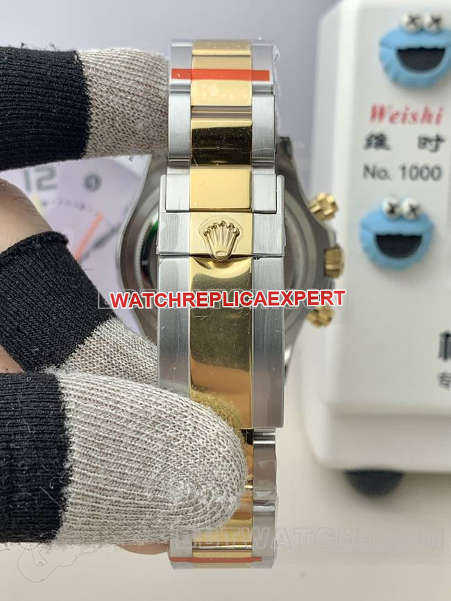 QF factory collectible watch DaytonaRolexwhite dial4131 mechanical gold braceletbraceletlive photos