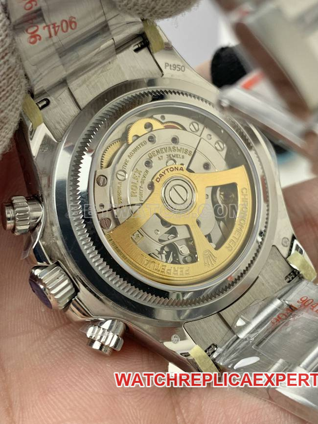 QF factory 1:1replica watch RolexDaytona ice blue dial4131 mechanical caseback live photo
