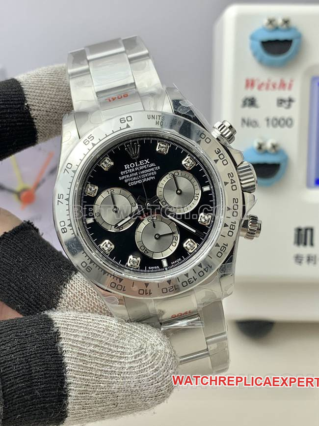 top-tier watch RolexQF factory Daytonablack dial4131 mechanical front live photo
