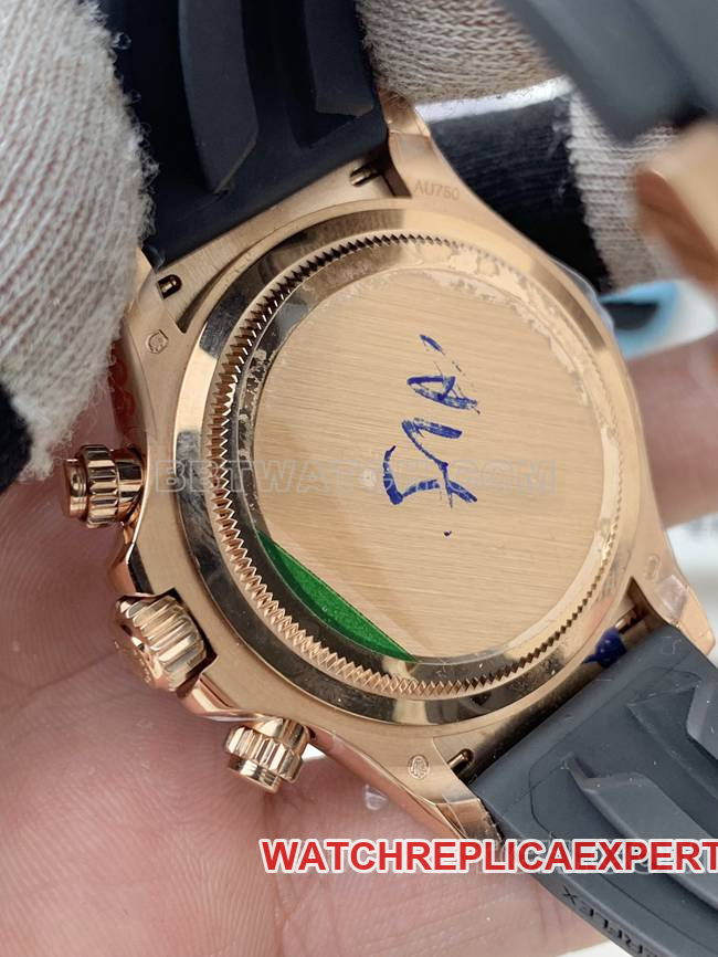 1:1replica watch RolexQF factory Daytonarose gold plate 4131 mechanical rubber braceletcaseback live photo