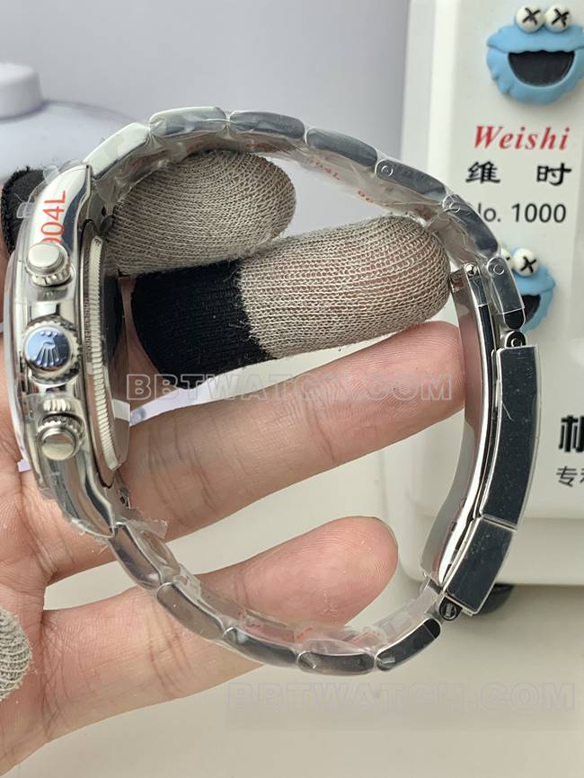 watch RolexQF factory Daytona gray plate 4131 mechanical side live photo