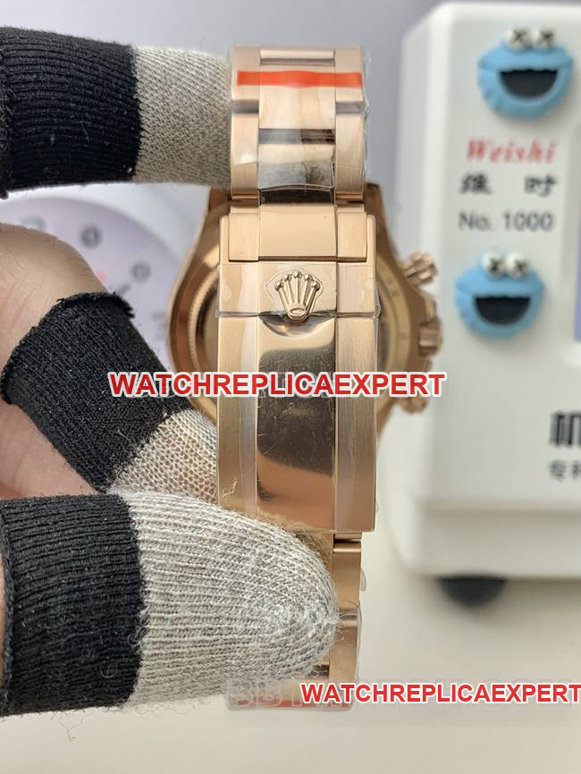 collectible watch RolexQF factory Daytonablack dialrose gold4131 mechanical braceletlive photos