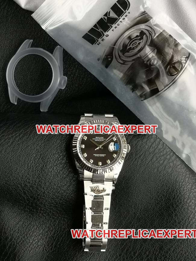 Top watch WKD Factory Datejust Rolex 41mm black dial 126331 front real shot photo