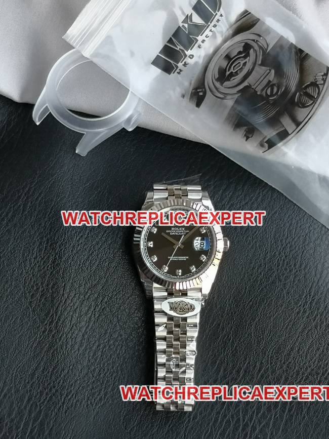 Top watch WKD Factory Datejust Rolex 41mm black dial 126331 front real shot photo