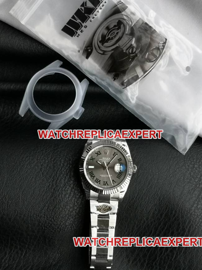 collectible watch WKD factory Datejust Rolex 41mm gray dial 126331 front real shot photo