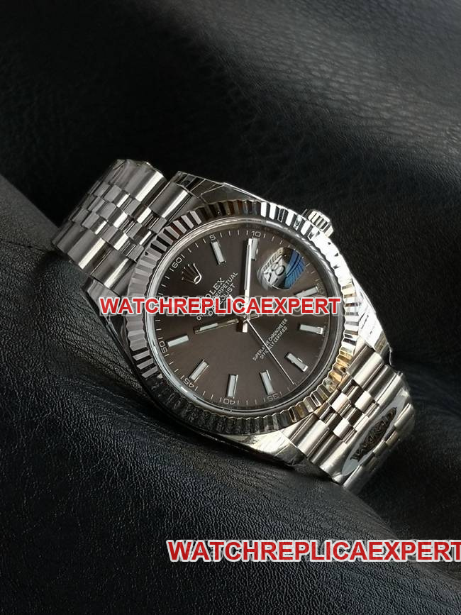 WKD Factory collectible Watch Log Diary Rolex 41mm Gray Dial 126331 Front Real Shot