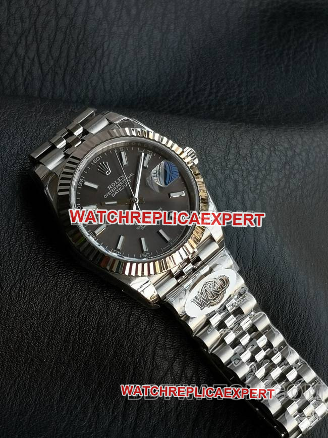 WKD Factory collectible Watch Log Diary Rolex 41mm Gray Dial 126331 Front Real Shot
