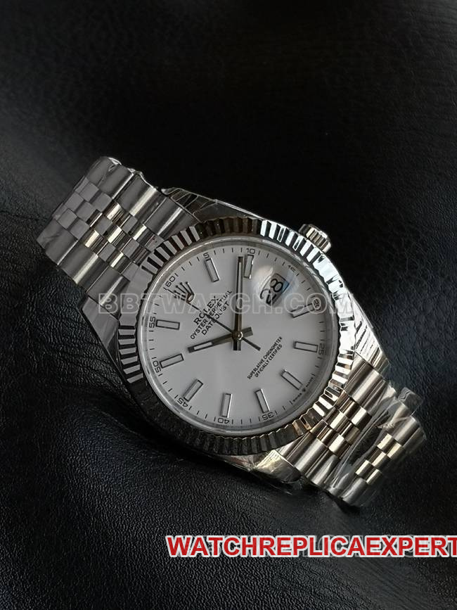 WKD Factory Watch Logograph Rolex 41mm White Dial 126331 Front Real Product Photos