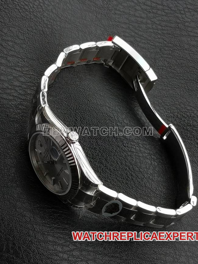WKD Factory Watch Rolex Datejust 41mm Silver Dial 126331 Side Real Shot."