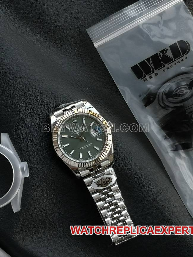WKD Factory Top Watch Rolex Datejust 41mm Green Dial 126331 Real Shot Photo