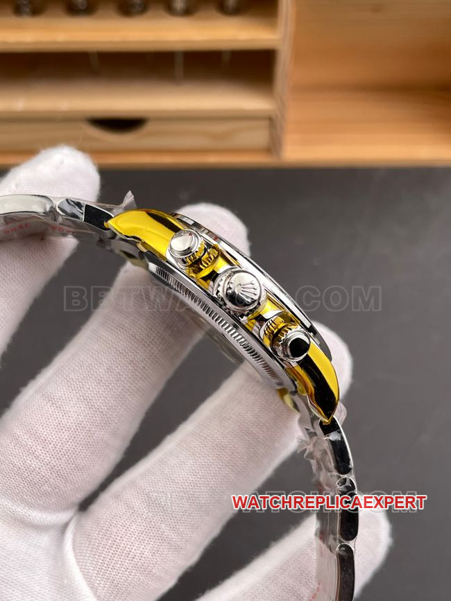 Top watch Daytona, CBD factory Rolex white dial 4131 mechanical, side real shot photos