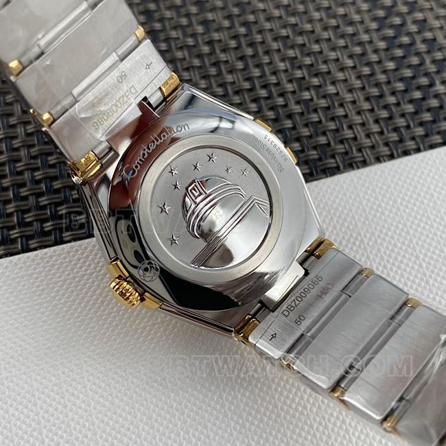 Top watch Constellation Omega green dial 27mm quartz back real shot