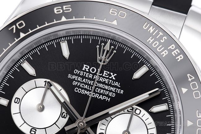 ZF Factory Rolex Daytona Black Dial 4131 Mechanical Front Real Photo Top Watch