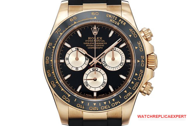 ZF Factory Rolex Daytona Watch, Black Dial, Rose Gold Case, 4131 Mechanical Movement, Front Real Photos
