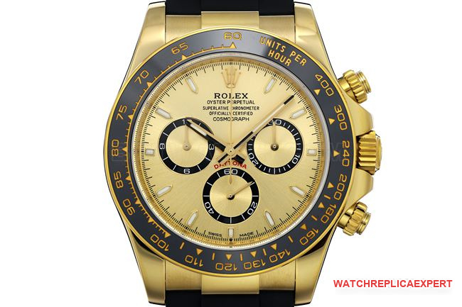 watch ZF FactoryDaytonaRolex gold plate gold case 4131 mechanical front live photo