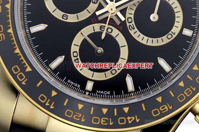 watch ZF FactoryDaytonaRolex gold plate gold case 4131 mechanical front live photo