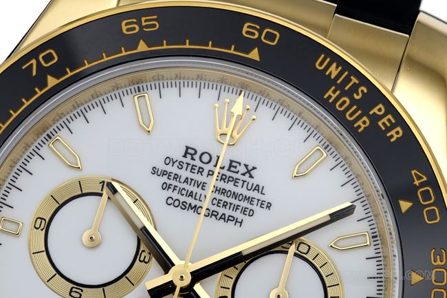 top-tier watch ZF FactoryRolexDaytonawhite dial gold case 4131 mechanical front live photo