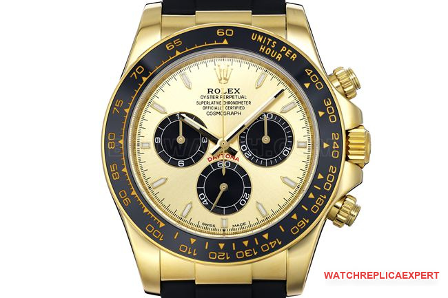 collectible watch ZF FactoryRolexDaytona gold plate gold case 4131 mechanical front live photo