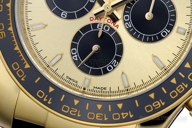 collectible watch ZF FactoryRolexDaytona gold plate gold case 4131 mechanical front live photo