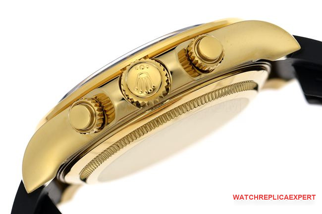 collectible watch ZF FactoryRolexDaytona gold plate gold case 4131 mechanical side live photo