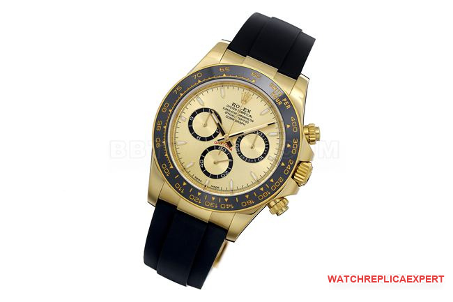 watch ZF FactoryDaytonaRolex gold plate gold case 4131 mechanical front live photo