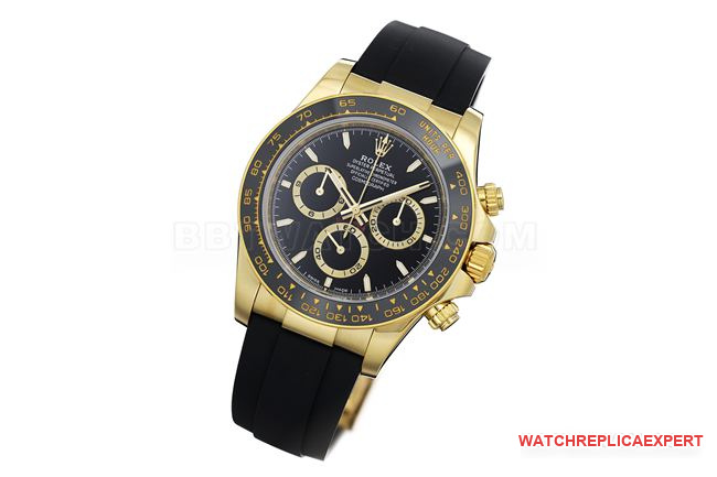 watch ZF FactoryDaytonaRolex gold plate gold case 4131 mechanical front live photo