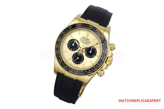 collectible watch ZF FactoryRolexDaytona gold plate gold case 4131 mechanical front live photo