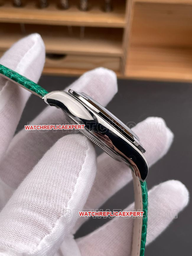 1:1replica watch PPM factory DaytonaRolex green mother-of-pearl disc 4130 mechanical side live photo