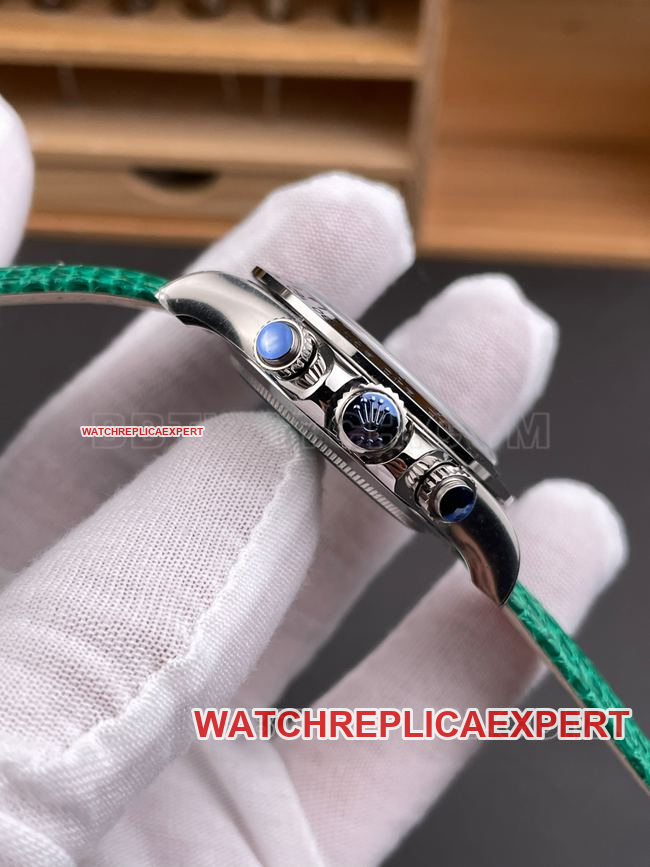 1:1replica watch PPM factory DaytonaRolex green mother-of-pearl disc 4130 mechanical side live photo