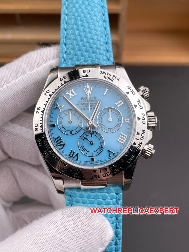 watch PPM factory DaytonaRolex blue mother-of-pearl dial 4130 mechanical front live photo