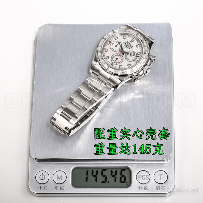 collectible watch PPM factory DaytonaRolex white mother-of-pearl disc 4130 mechanical weight live photos
