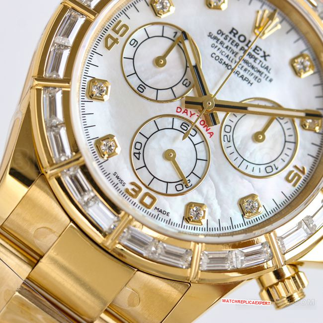 top-tier watch DaytonaPPM factory Rolex white mother-of-pearl dial 4130 mechanical front live photo