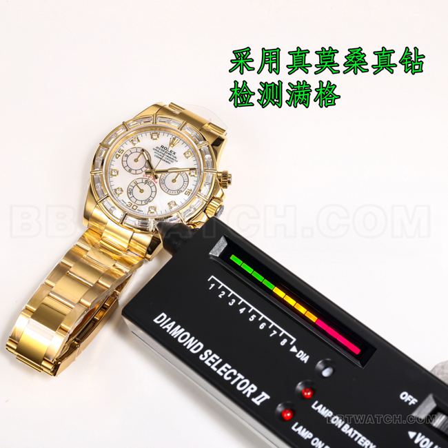 top-tier watch DaytonaPPM factory Rolex white mother-of-pearl dial 4130 mechanical front live photo