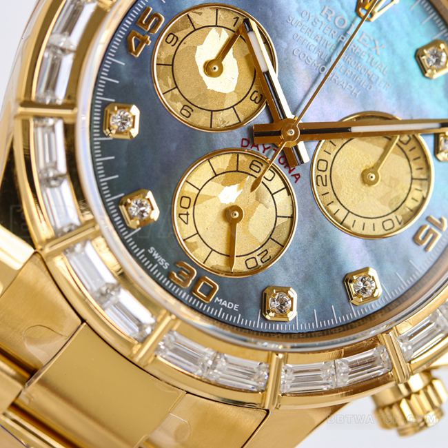 collectible watch DaytonaPPM factory Rolex black mother-of-pearl dial 4130 mechanical front live photo