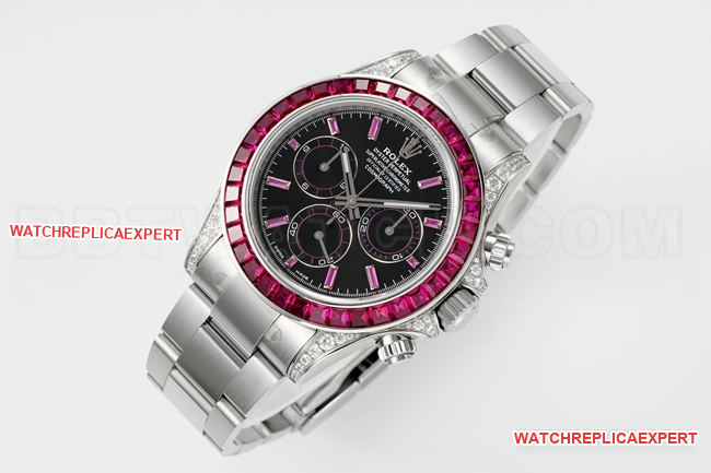 collectible watch daytonappm factory rolexblack dial moissanite diamond bezelfront live photo