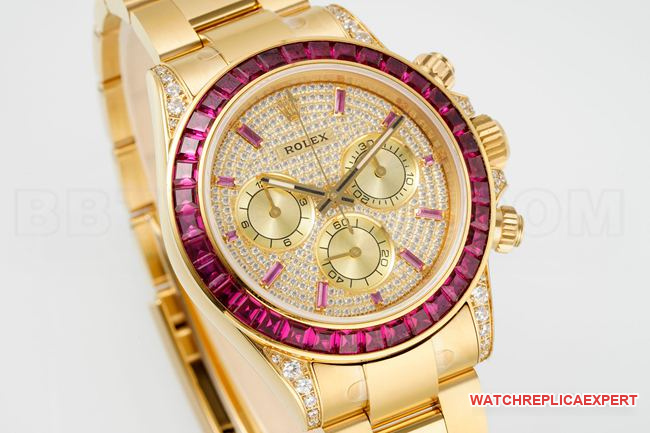 top-tier watch RolexPPM factory Daytona diamond bezel gold braceletfront live photo