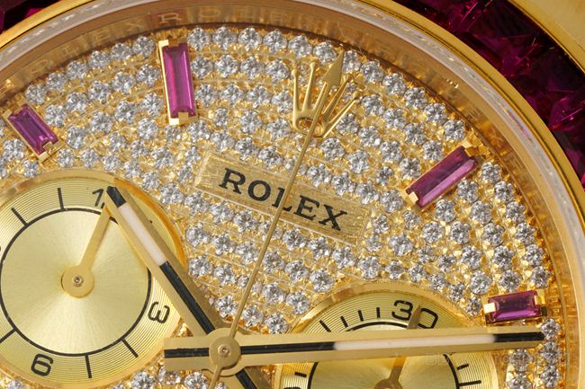 top-tier watch RolexPPM factory Daytona diamond bezel gold braceletfront live photo