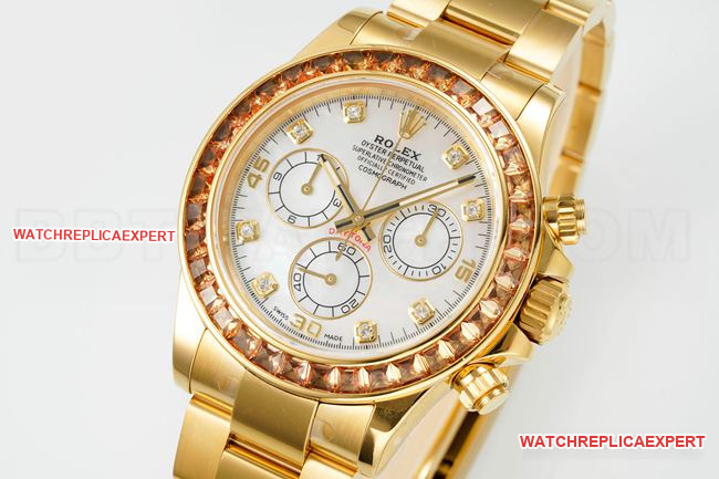 1:1replica watch RolexPPM factory Daytona mother-of-pearl moissanite diamond bezelfront live photo