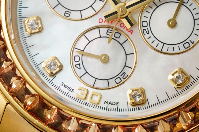 1:1replica watch RolexPPM factory Daytona mother-of-pearl moissanite diamond bezelfront live photo