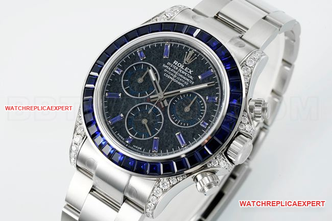 watch RolexPPM factory Daytonablue dial Moissanite diamond bezelfront live photo