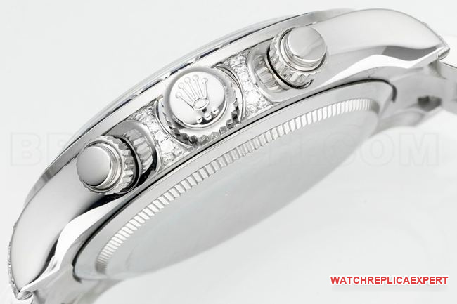 watch RolexPPM factory Daytonablue dial moissanite diamond bezelside live photo