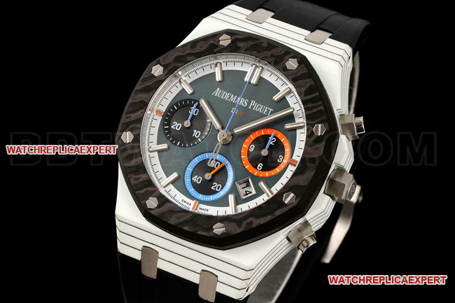 top-tier watch Diw factory Royal Oak Audemars Piguet gray plate chronograph mechanical front live photo