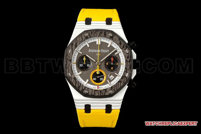 collectible watch Diw factory Royal OakAudemars Piguet brown dial chronograph mechanical front live photo