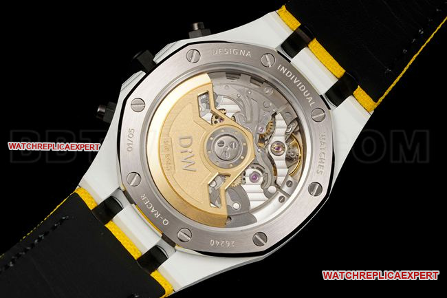 collectible watch Diw factory Royal OakAudemars Piguet brown dial chronograph mechanical caseback live photo